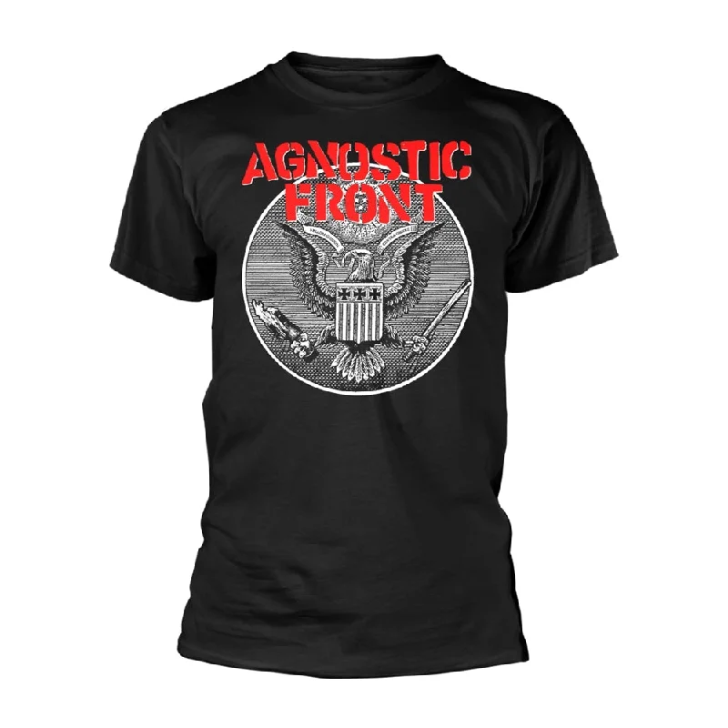 Agnostic Front Unisex T-shirt: Against All Eagle (back print) Seamless Knitted Crochet Agnostic Front Unisex T-shirt: Against All Eagle (back print) Seamless Knitted Crochet