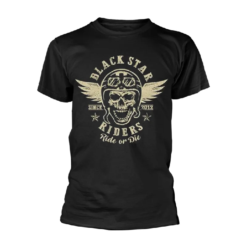 Black Star Riders Unisex T-shirt: Ride Or Die Front Pockets Side Pockets Patch Pockets Black Star Riders Unisex T-shirt: Ride Or Die Front Pockets Side Pockets Patch Pockets