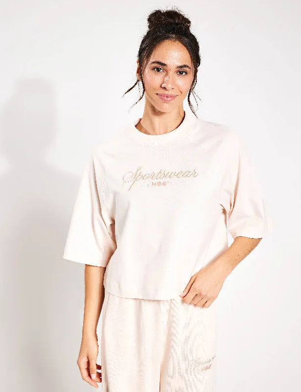 CLASSICS+ Oversized Tee - Rosebay Satin Blend Silk Blend Wool Blend