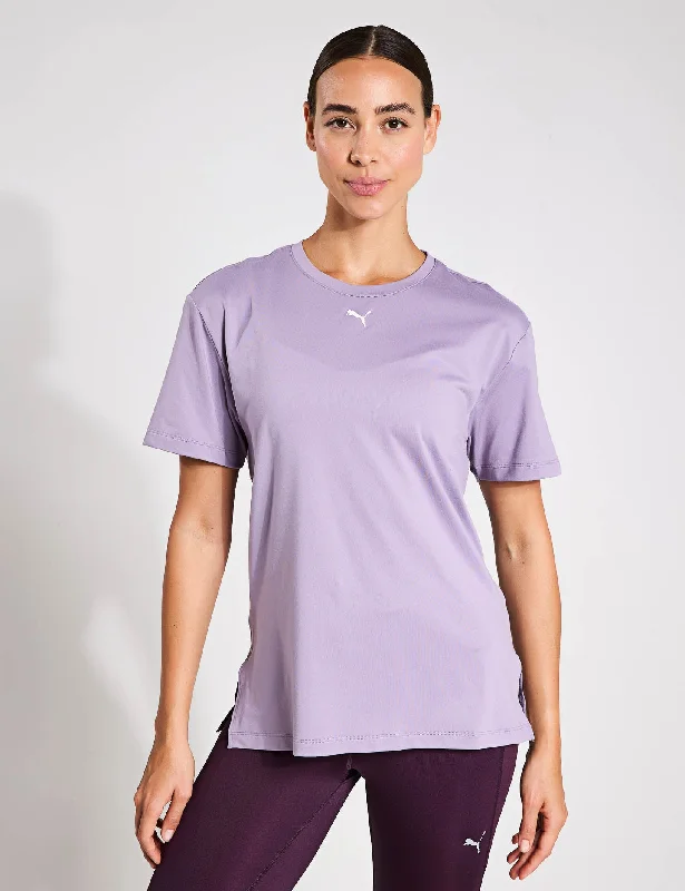 Cloudspun Tee - Pale Plum Polka Dot Checkered Tartan