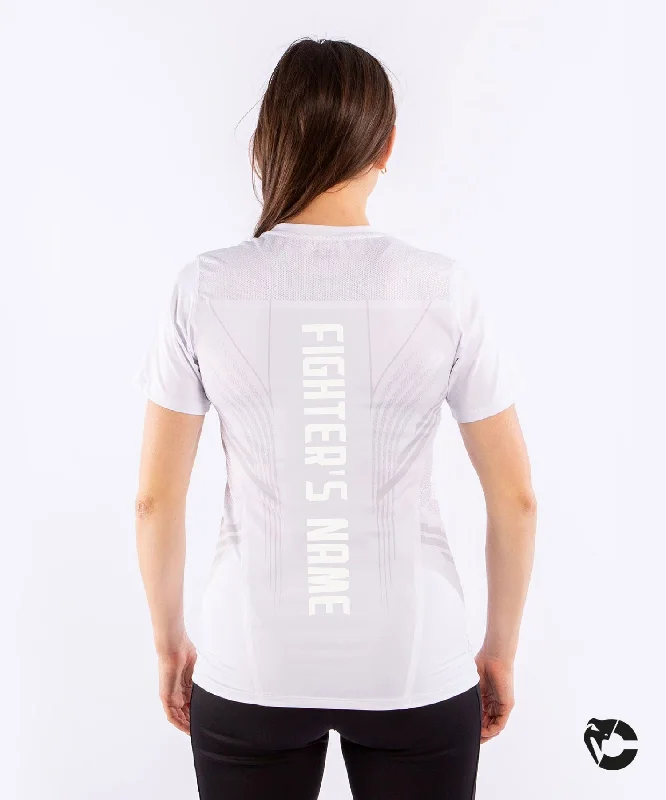 T-shirt Technique Femme Fighters UFC Venum Authentic Fight Night - Blanc Asymmetrical Pockets Print T-shirt Technique Femme Fighters UFC Venum Authentic Fight Night - Blanc Asymmetrical Pockets Print
