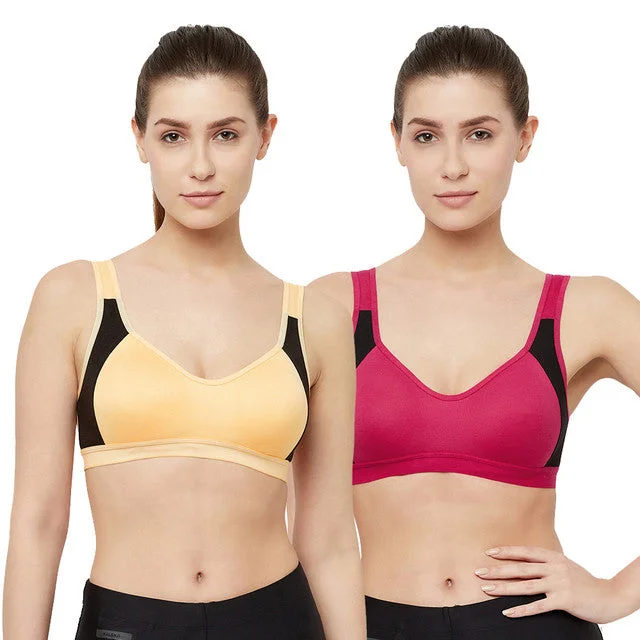 T.T. Women Cut N Sew Solid Sports Blouse Pack Of 2 Fuschia::Skin Soft Knit Blouse