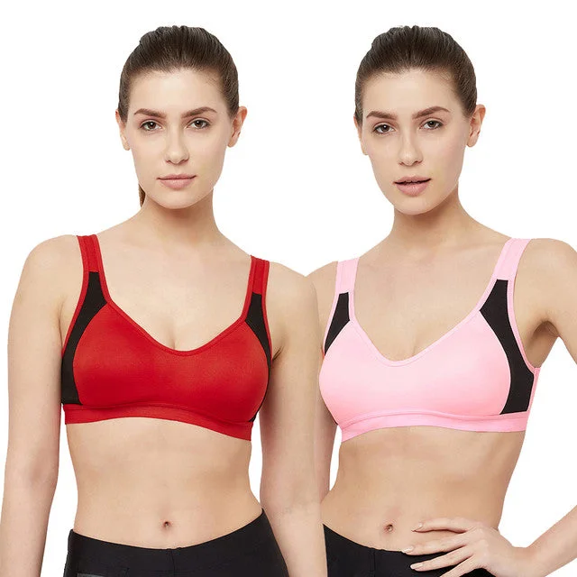 T.T. Women Cut N Sew Solid Sports Blouse Pack Of 2 Red::Light Pink Embroidered Cotton Blouse T.T. Women Cut N Sew Solid Sports Blouse Pack Of 2 Red::Light Pink Embroidered Cotton Blouse
