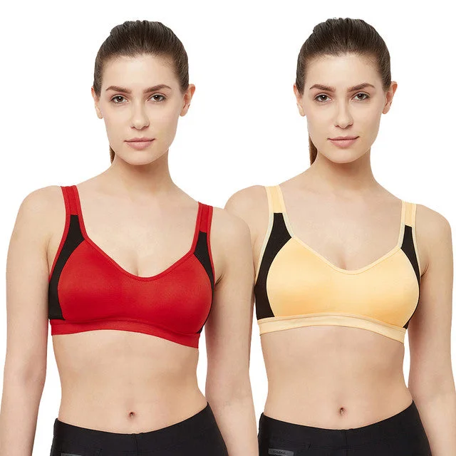 T.T. Women Cut N Sew Solid Sports Blouse Pack Of 2 Red::Skin Lightweight Floral Blouse T.T. Women Cut N Sew Solid Sports Blouse Pack Of 2 Red::Skin Lightweight Floral Blouse