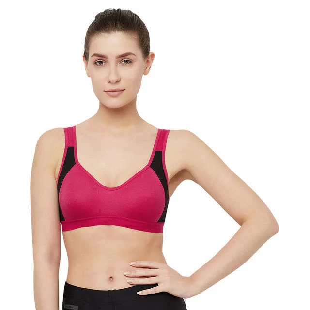 T.T. Women Fuschia Cut N Sew Solid Sports Blouse Satin Drape Blouse