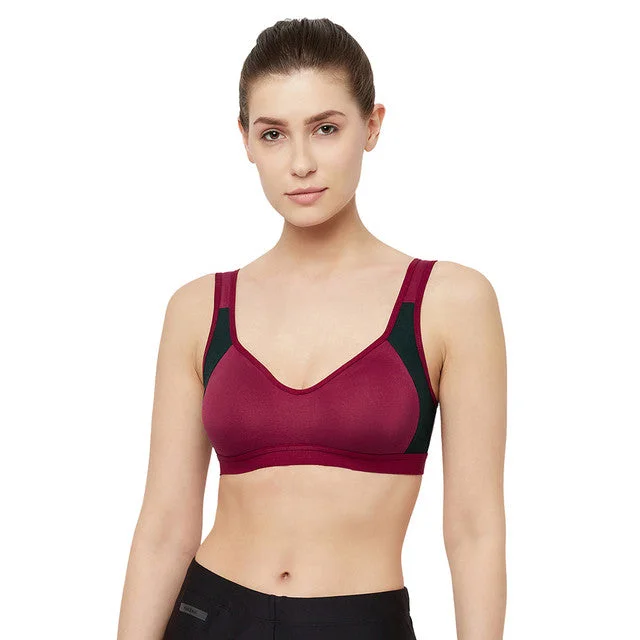 T.T. Women Maroon Cut N Sew Solid Sports Blouse Versatile Layering Blouse