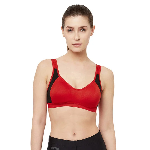 T.T. Women Red Cut N Sew Solid Sports Blouse Off-Shoulder Wrap Blouse