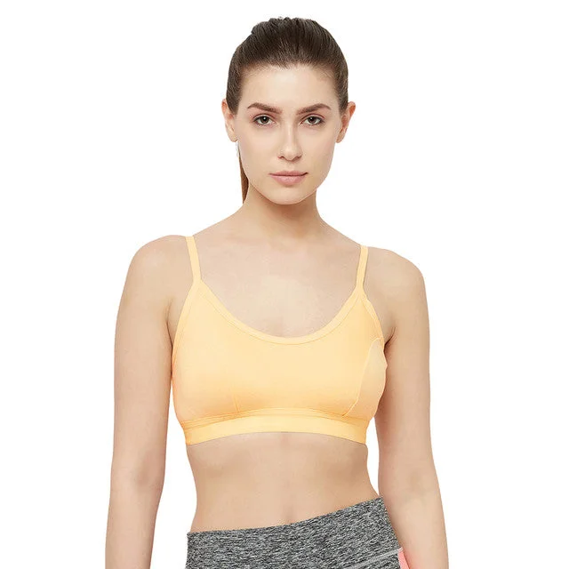 T.T. Women Skin Double Cup Solid Sports Blouse Asymmetric Hem Blouse