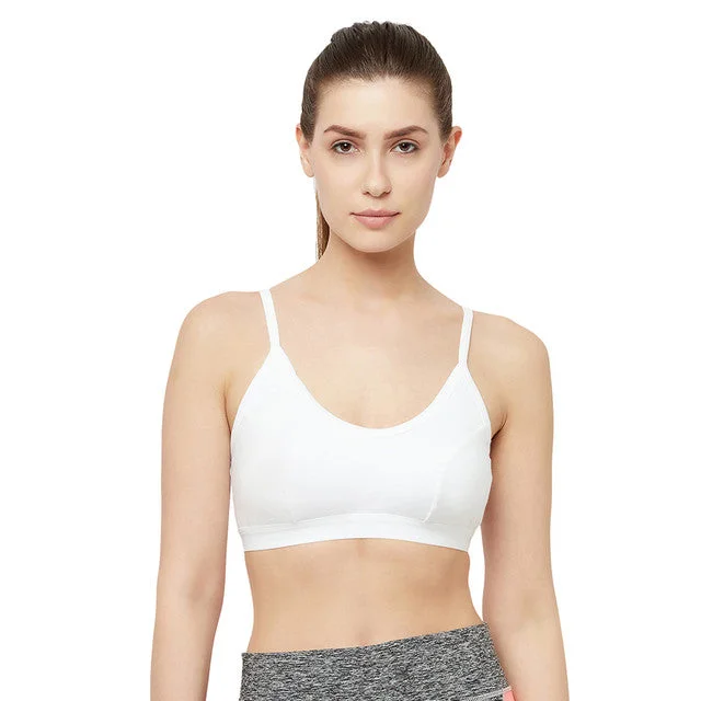 T.T. Women White Double Cup Solid Sports Blouse Everyday Stylish Blouse
