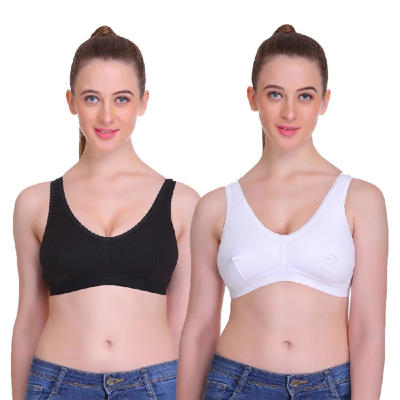 T.T. Women Desire Sports Blouse Black White Office-Ready Blouse