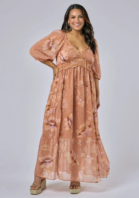 Earthy Enchantress Maxi Dress Cozy Maxi Dress with Slit