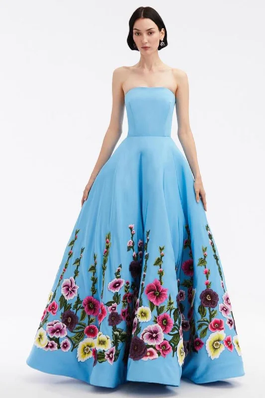 Fleur of Dreams Floral Lace Applique Maxi Dress Classic Solid Maxi Dress