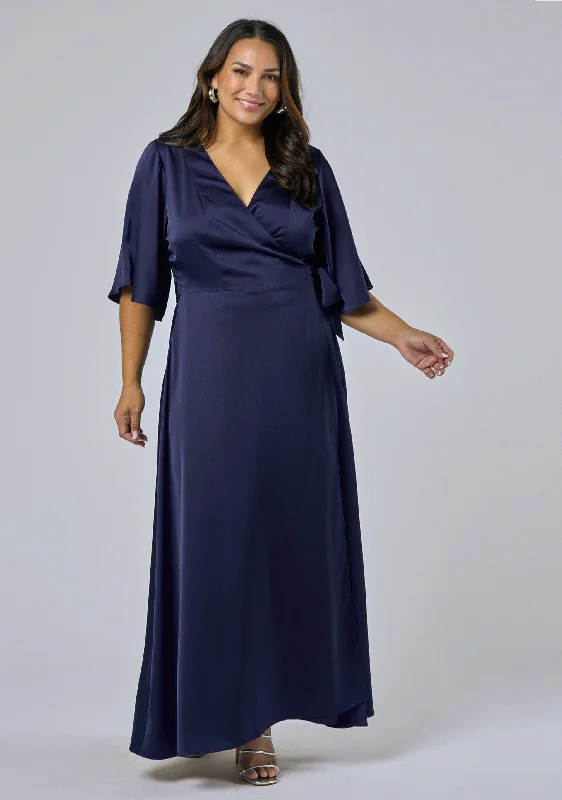 Glitz and Glam Maxi Dress Elegant Maxi Dress with Drapes