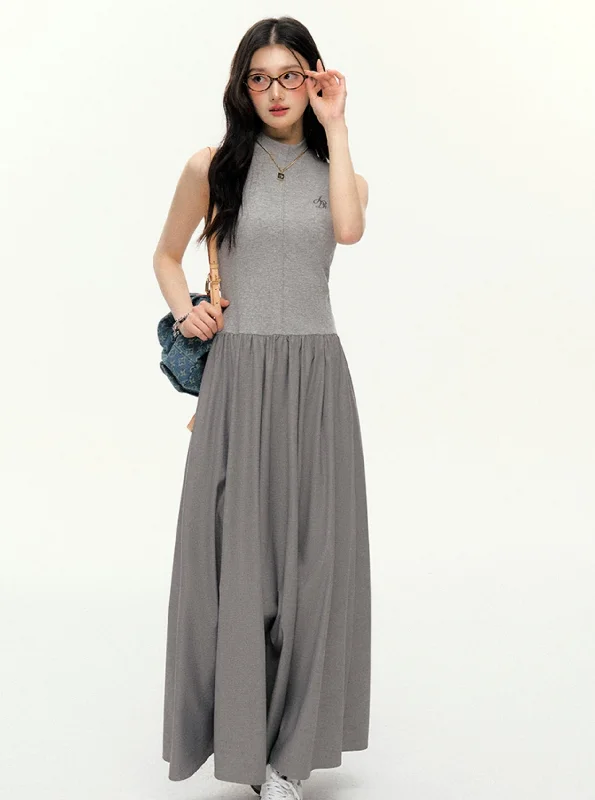 Elegant Contrast Maxi Dress Elegant Boho Maxi Dress