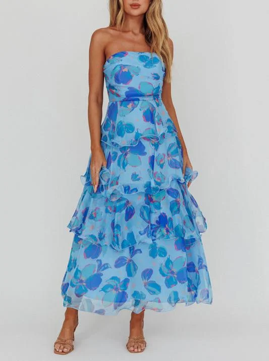 AMAYAH MAXI DRESS Stylish Maxi Dress with Frills