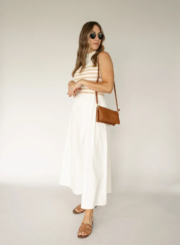 Laila Mockneck Maxi Dress - Final Sale Elegant Maxi Dress with Drapes