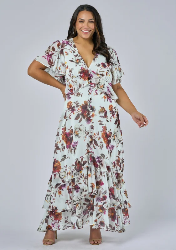 Lavinia Frill Maxi Dress Stylish A-Line Maxi Dress