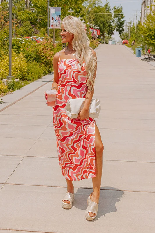 Mod Mood Satin Maxi Dress Trendy Maxi Dress with Lace