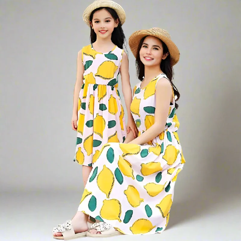 Mother-Daughter Matching Summer Dresses Vibrant Printed Sleeveless Maxi Dresses Stylish Off-Shoulder Maxi Dress Mother-Daughter Matching Summer Dresses Vibrant Printed Sleeveless Maxi Dresses Stylish Off-Shoulder Maxi Dress