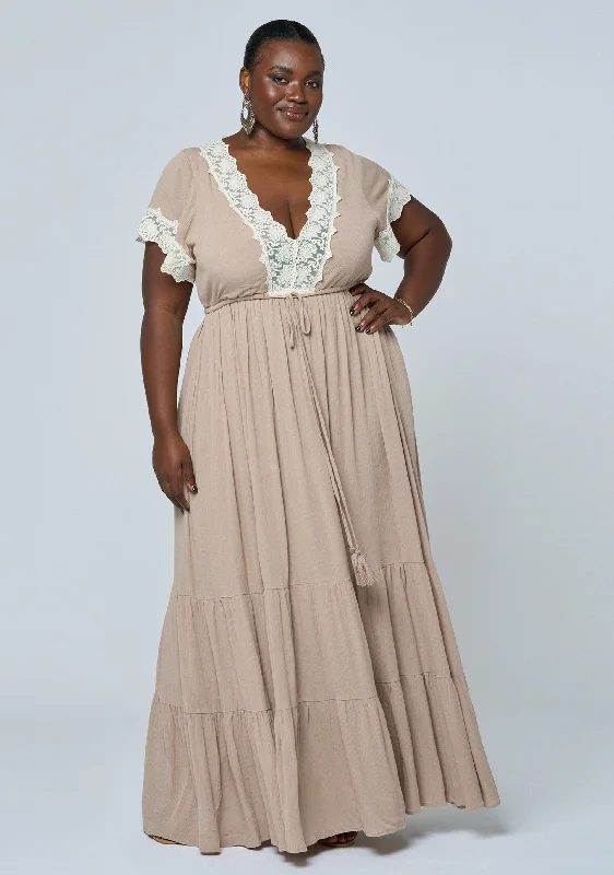 Mysticism Lace Maxi Dress Cozy Longline Maxi Dress