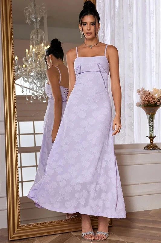Orchid Lovers Floral Maxi Dress Stylish Empire Waist Maxi Dress