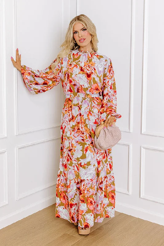 Peony Please Maxi Dress Curves Elegant Boho Maxi Dress