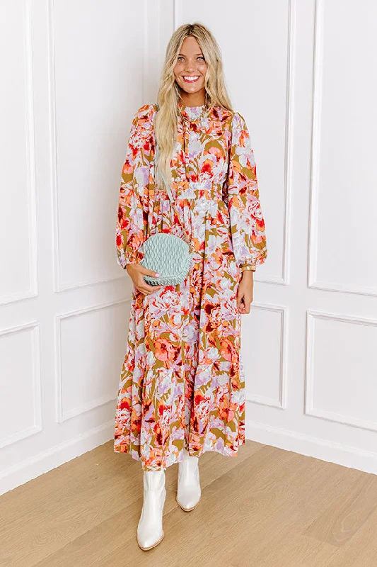 Peony Please Maxi Dress Fashionable Off-Shoulder Maxi Dress