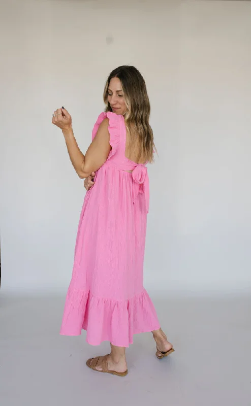 Spin Me Babydoll Maxi Dress - Final Sale Trendy Floral Print Maxi Dress