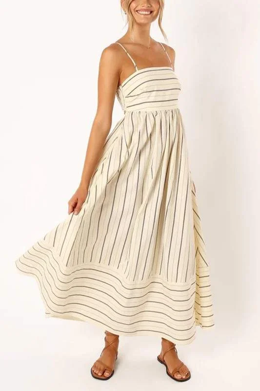 STIPED CAMI MAXI DRESS Cozy Knit Maxi Dress