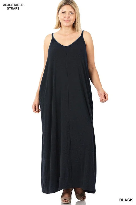 Summer Maxi Dress (Plus Size Dress) Elegant Lace-Up Maxi Dress