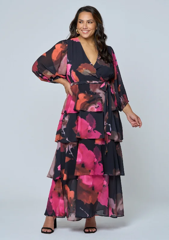 Temptress Maxi Dress Cozy Ruffle Sleeve Maxi Dress