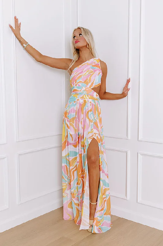 Vivid Verve Mesh Maxi Dress Casual Maxi Dress with Pockets