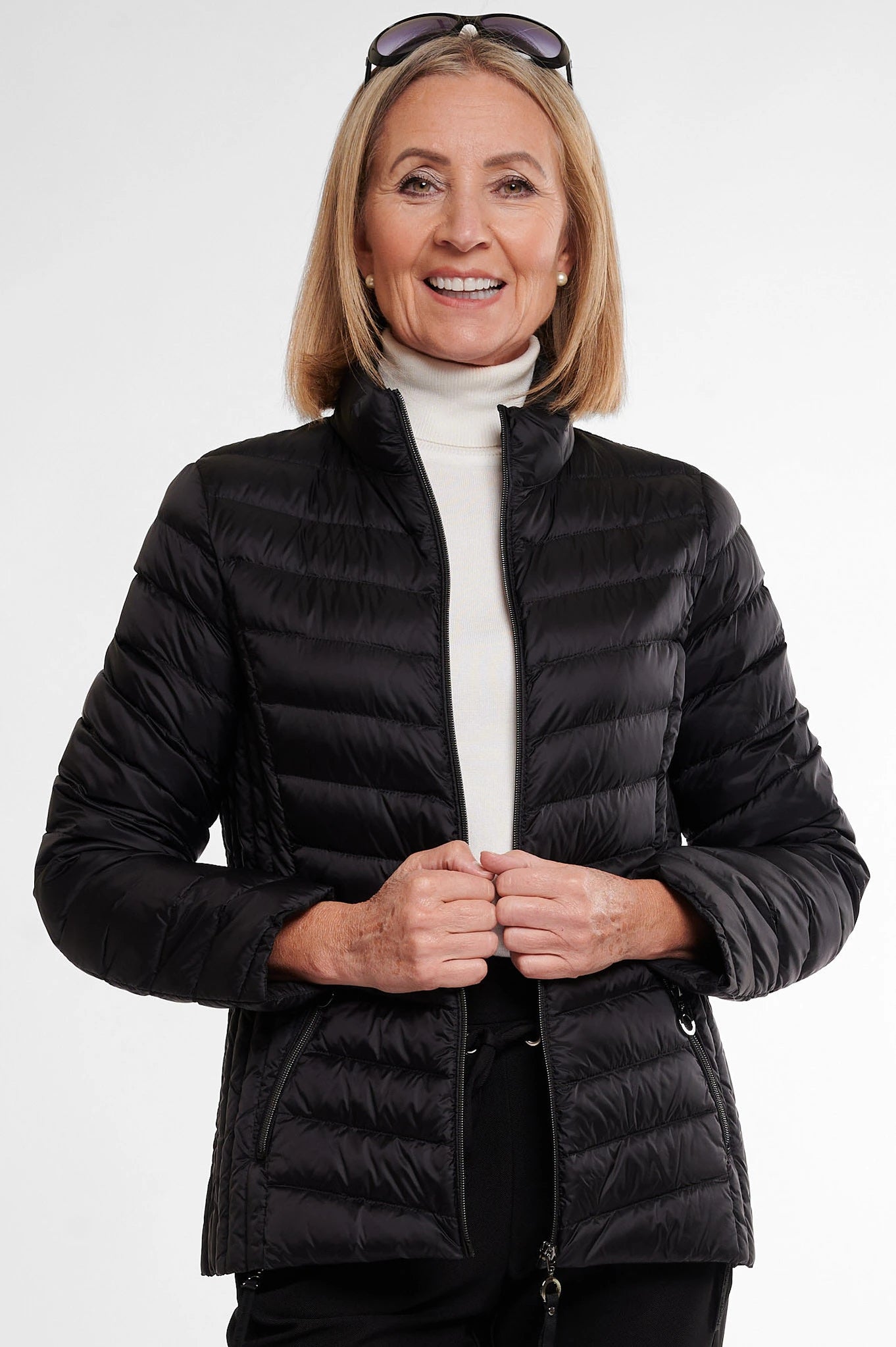 Frandsen Tula Lightweight Down Jacket, Style #528-588 Boat Neck Shawl Collar Notched Collar Frandsen Tula Lightweight Down Jacket, Style #528-588 Boat Neck Shawl Collar Notched Collar