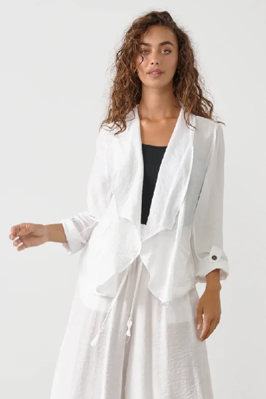 Back Feature Jacket By Caju Welt Pockets Slit Pockets Flap Pockets