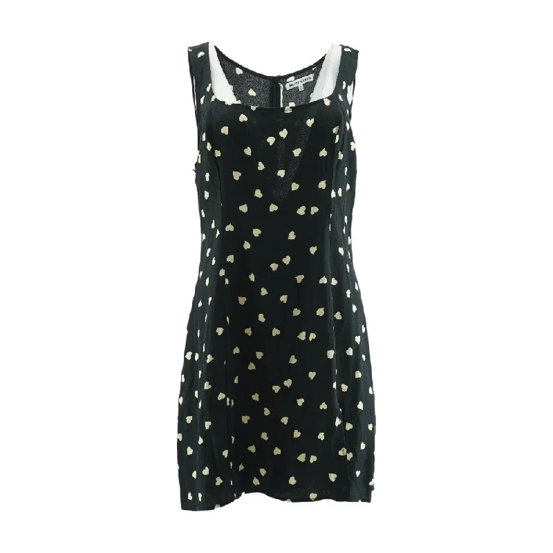 Black Hearts Mini Dress Stylish Sweetheart Mini Dress