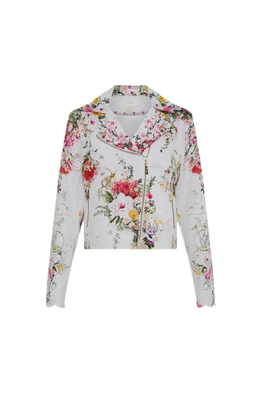 CAMILLA BIKER JACKET WITH SHOULDER YOKE - EGYPTIAN ROSE Faux Fur Jacket Real Fur Jacket Shearling Jacket