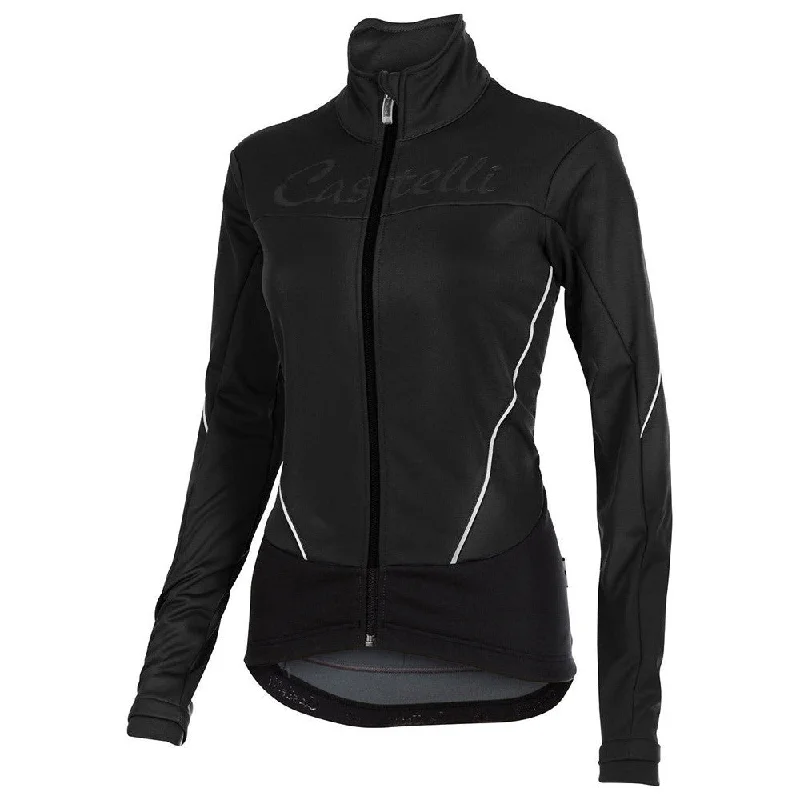 Castelli Womens Mortirolo Cycling Jacket - Black Print Jacket Jacquard Jacket Patchwork Jacket