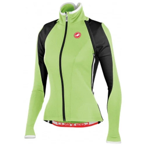 Castelli Womens Pazza Wind Shell Jacket - Green Nylon Jacket Polyester Jacket Spandex Jacket