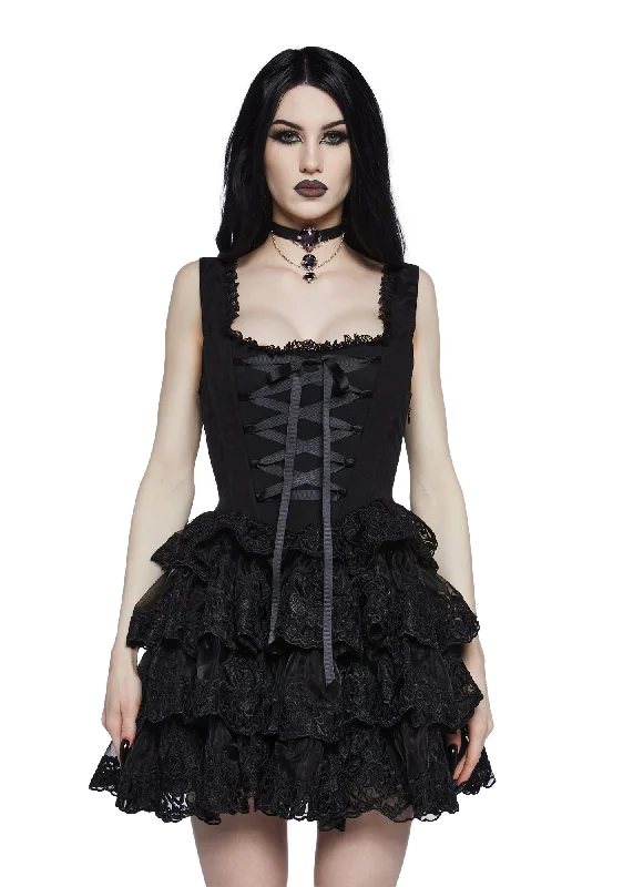 Coven Memories Mini Dress Comfortable Polka Dot Mini Dress