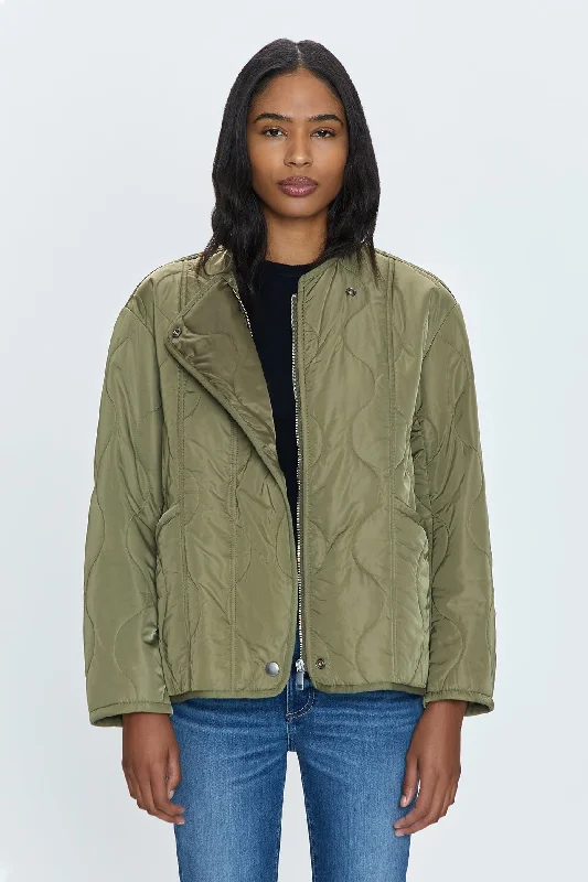 Elva Quilted Jacket - Admiral Plaid Jacket Tartan Jacket Houndstooth Jacket