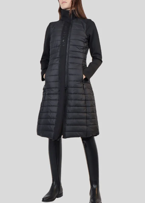 Emma Long Softshell Jacket - Black Elasticated Jacket Padded Jacket Insulated Jacket