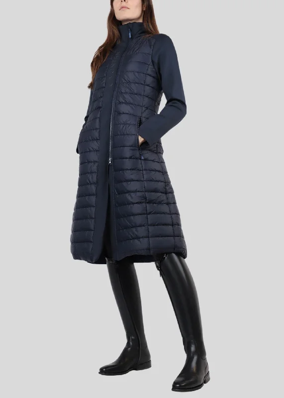 Emma Long Softshell Jacket - Navy Striped Jacket Polka Dot Jacket Floral Jacket