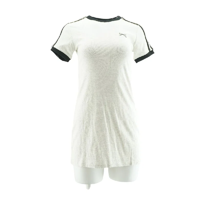Gray Solid Mini Dress Trendy Mesh Mini Dress