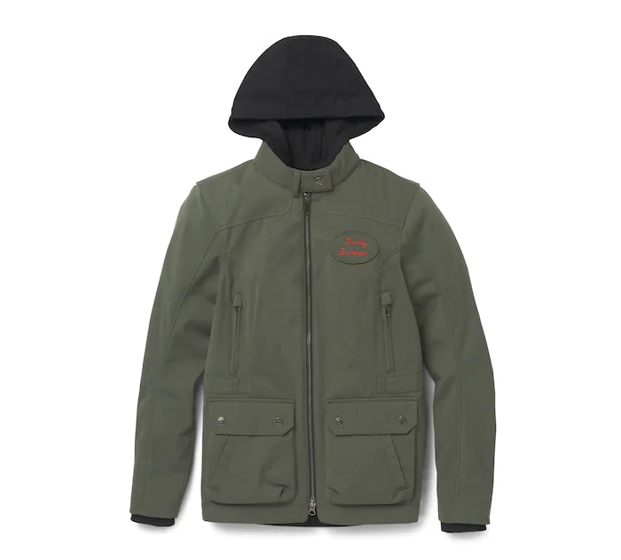 Harley-Davidson® Women's Estabrook 3-in-1 Textile Jacket - Beetle Ribbed Jacket Pleated Jacket Ruffled Jacket Harley-Davidson® Women's Estabrook 3-in-1 Textile Jacket - Beetle Ribbed Jacket Pleated Jacket Ruffled Jacket