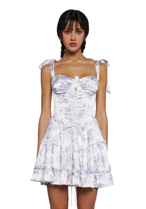 Holding Court Mini Dress - Lavender Casual Button-Up Mini Dress