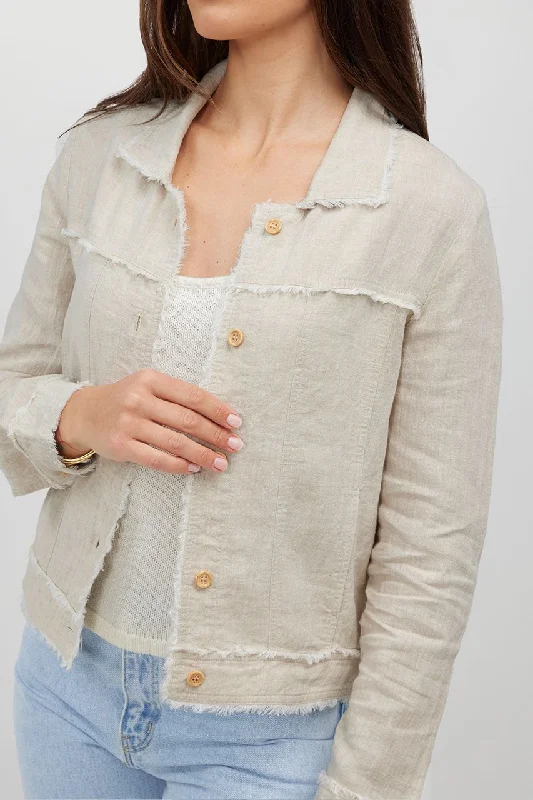 Humidity Bella Linen Jacket Bomber Jacket Anorak Windbreaker