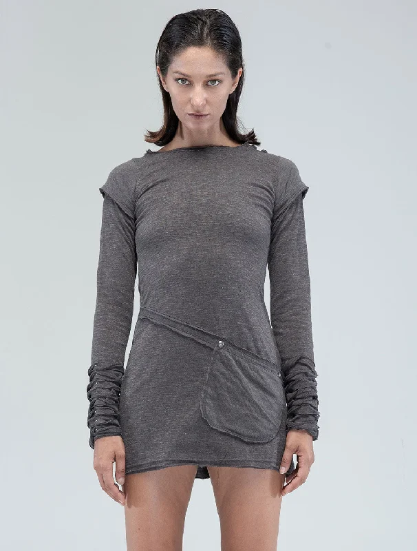 Iggy Long Sleeves Mini Dress Trendy Mesh Mini Dress