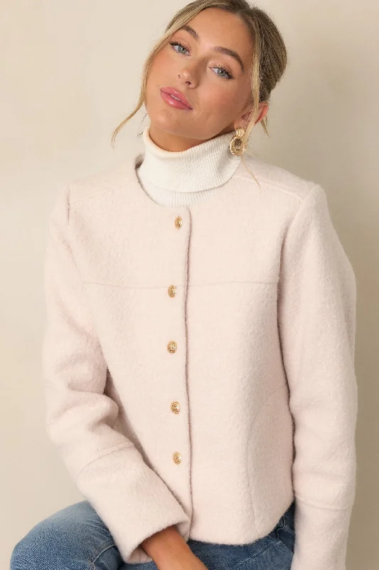 In My Heart Ivory Bouclé Jacket Jersey Jacket Tulle Jacket Batik Jacket