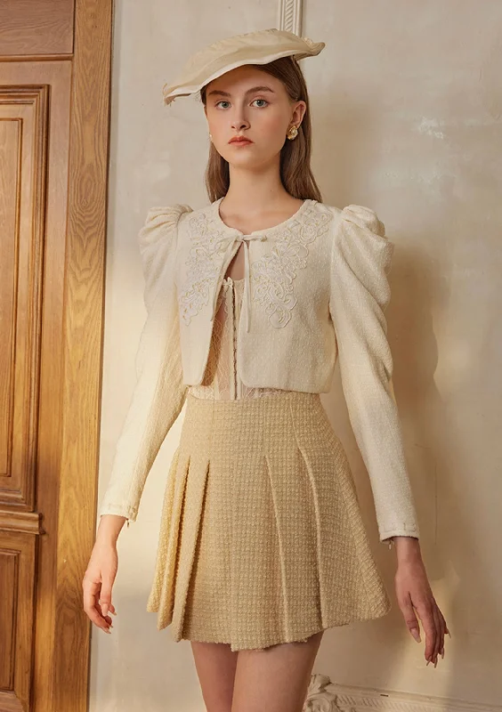 Miss Cream Jacket Herringbone Jacket Checkered Jacket Solid Jacket