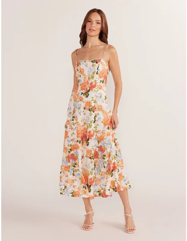 Minkpink - Naia Panelled Mini Dress in Garden Floral Chic Sleeveless Mini Dress